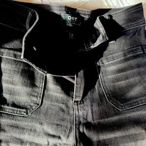 Oat black flare pants